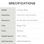 NEMO Moonlite Reclining Camp Chair - Mango/Frost