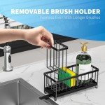 Cisily Black Kitchen Sink Caddy Organizer