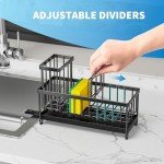 Cisily Black Kitchen Sink Caddy Organizer
