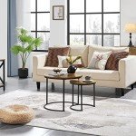 Industrial Round Nesting Coffee Table Set of 2
