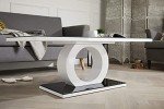 Giovani Black & White Modern Glass Coffee Table