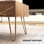 Modern Brown Coffee Table with Storage Drawers