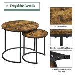Industrial Round Nesting Coffee Table Set of 2