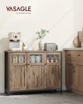 VASAGLE Industrial Sideboard with Glass Doors