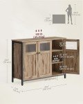 VASAGLE Industrial Sideboard with Glass Doors