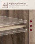 VASAGLE Industrial Sideboard with Glass Doors