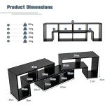Modern Black TV Stand for 65-Inch TVs
