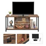 Rustic Brown and Black TV Stand for 50” TVs