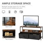 Rustic Brown TV Stand with Drawers for 47-inch TVs