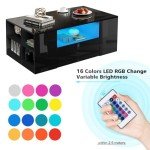 Black Gloss Coffee Table with LED Lights & Storage