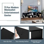 Modern Black TV Stand for 65-Inch TVs