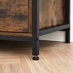 Rustic Brown and Black TV Stand with Storage