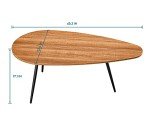SAYGOER 42.5-Inch Mid Century Coffee Table - Walnut