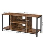 Rustic Brown and Black TV Stand for 50” TVs
