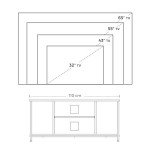 Rustic Brown and Black TV Stand for 50” TVs