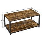Yaheetech Industrial Metal Frame Coffee Table