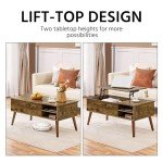 Yaheetech Lift Top Coffee Table with Hidden Storage