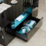 Black Gloss Coffee Table with LED Lights & Storage