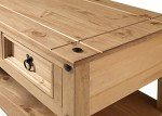 Corona Coffee Table with Drawers and Shelf