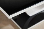 Giovani Black & White Modern Glass Coffee Table