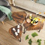 VASAGLE Industrial Nesting Coffee Table Set of 3