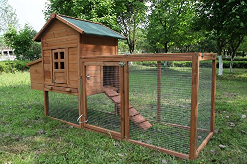 ECOLINEAR 80'' Outdoor Wooden Chicken Coop