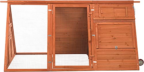 TRIXIE Mobile Chicken Coop with Run, 2 Boxes