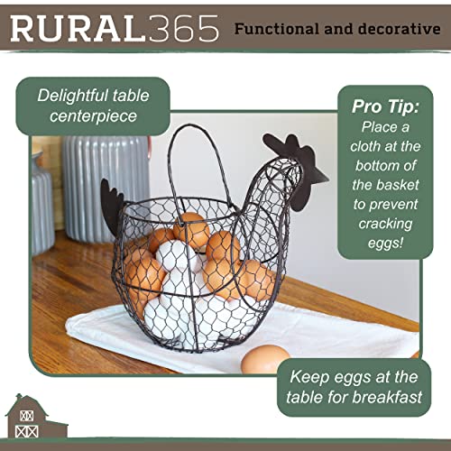 Brown Wire Chicken Egg Holder Basket