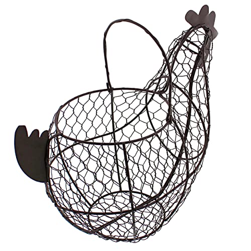 Brown Wire Chicken Egg Holder Basket