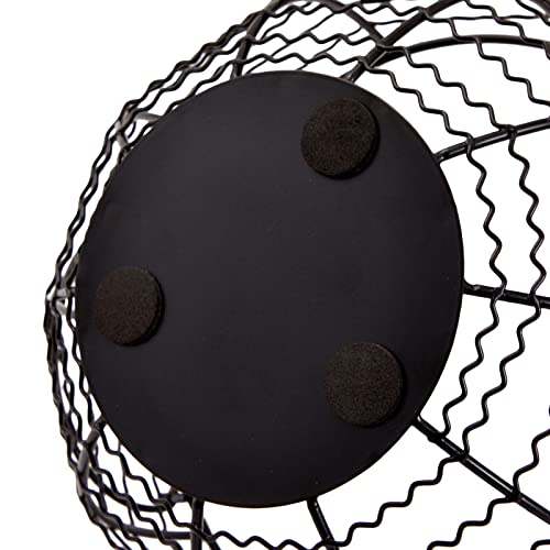 Farmhouse Chicken Wire Egg Basket (Black, 8.2 x 8.2 x 4.9 In)