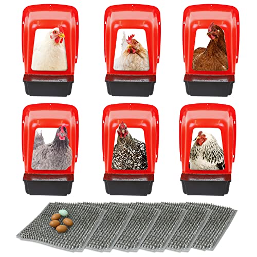 Large Chicken Nesting Boxes with Perch Roll