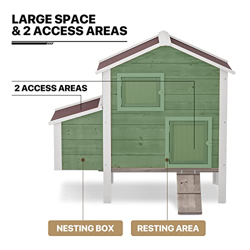 Chick Coop with Nesting Box and Removable Bottom