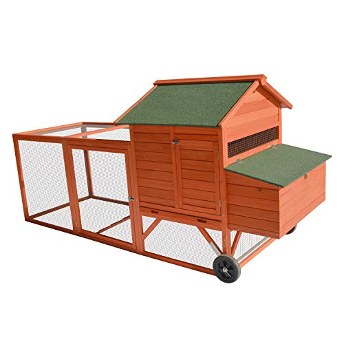 Deluxe Wooden Chicken Coop with Nesting Box