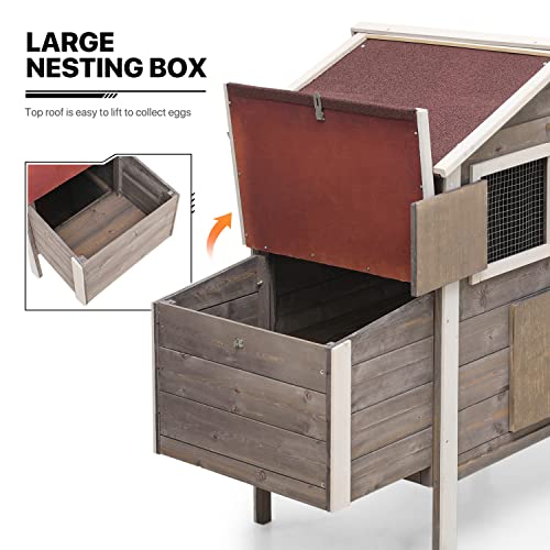 Chick Coop with Nesting Box and Removable Bottom