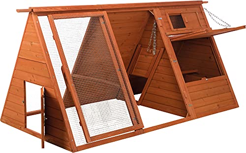 TRIXIE Mobile Chicken Coop with Run, 2 Boxes