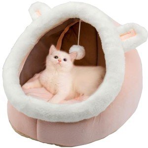 Rabbit-Shaped Cat Bed with Anti-Slip Bottom