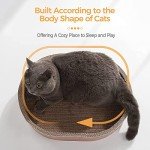 ComSaf Oval Cat Scratching Bed and Lounge Pad