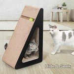 Aibuddy Incline Cat Scratcher Bed with Toy