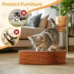 ComSaf Oval Cat Scratching Bed and Lounge Pad