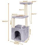 Multi-Level Cat Tree with House and Scratching Post