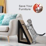 Aibuddy Incline Cat Scratcher Bed with Toy