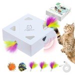 Interactive Cat Toy with Mice and Feather Refills