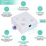 Interactive Cat Toy with Mice and Feather Refills