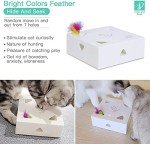 Interactive Cat Toy with Mice and Feather Refills
