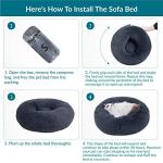 Washable Fluffy Cat Donut Bed - Grey 50x50cm