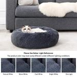 Washable Fluffy Cat Donut Bed - Grey 50x50cm