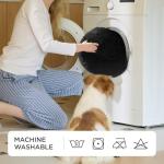 Washable Fluffy Cat Donut Bed - Grey 50x50cm