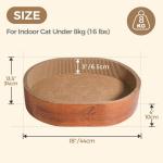 ComSaf Oval Cat Scratching Bed and Lounge Pad