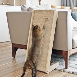 L-Shaped Cat Scratcher with Catnip and Sisal