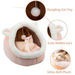 Rabbit-Shaped Cat Bed with Anti-Slip Bottom